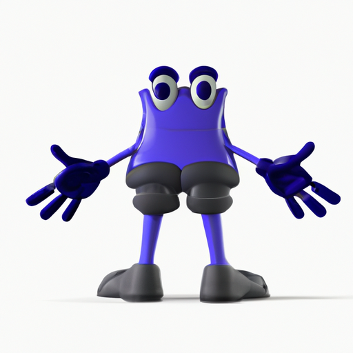 3D Cartoon, Oc Render, Male, Super Nerdy Cute Happy Techno Alien Villain, Back, Two Hands and Two Feet, Plain White Background, 8k Resolution, High Detail, Steam Wave, Panorama